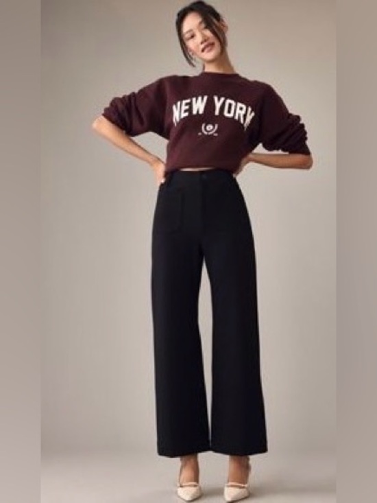 Maeve Pants - Maeve Wide-Leg High-Waist Colette cropped pant